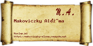 Makoviczky Alóma névjegykártya